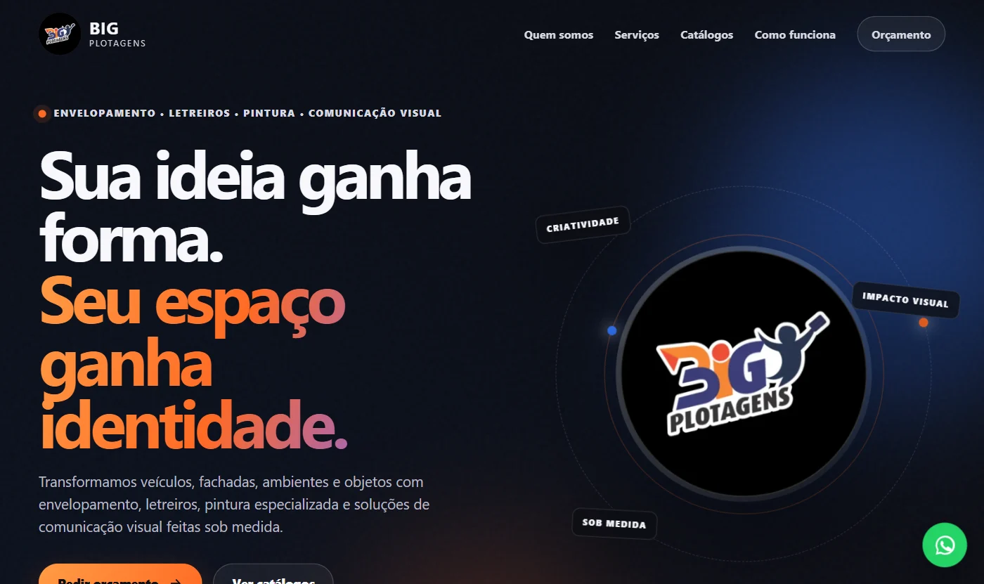 Prévia do site Big Plotagens
